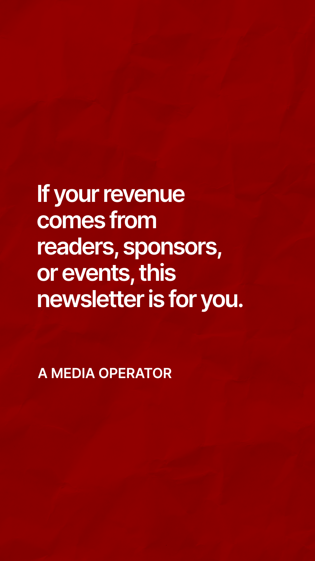 A Media Operator ad