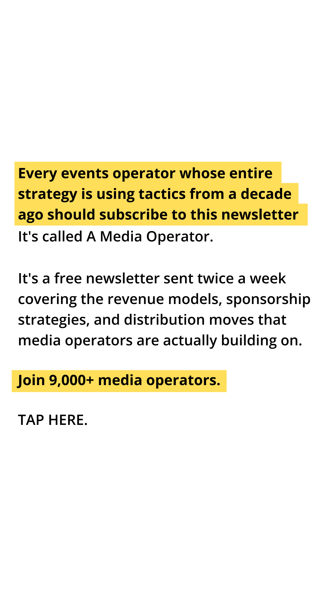 A Media Operator ad