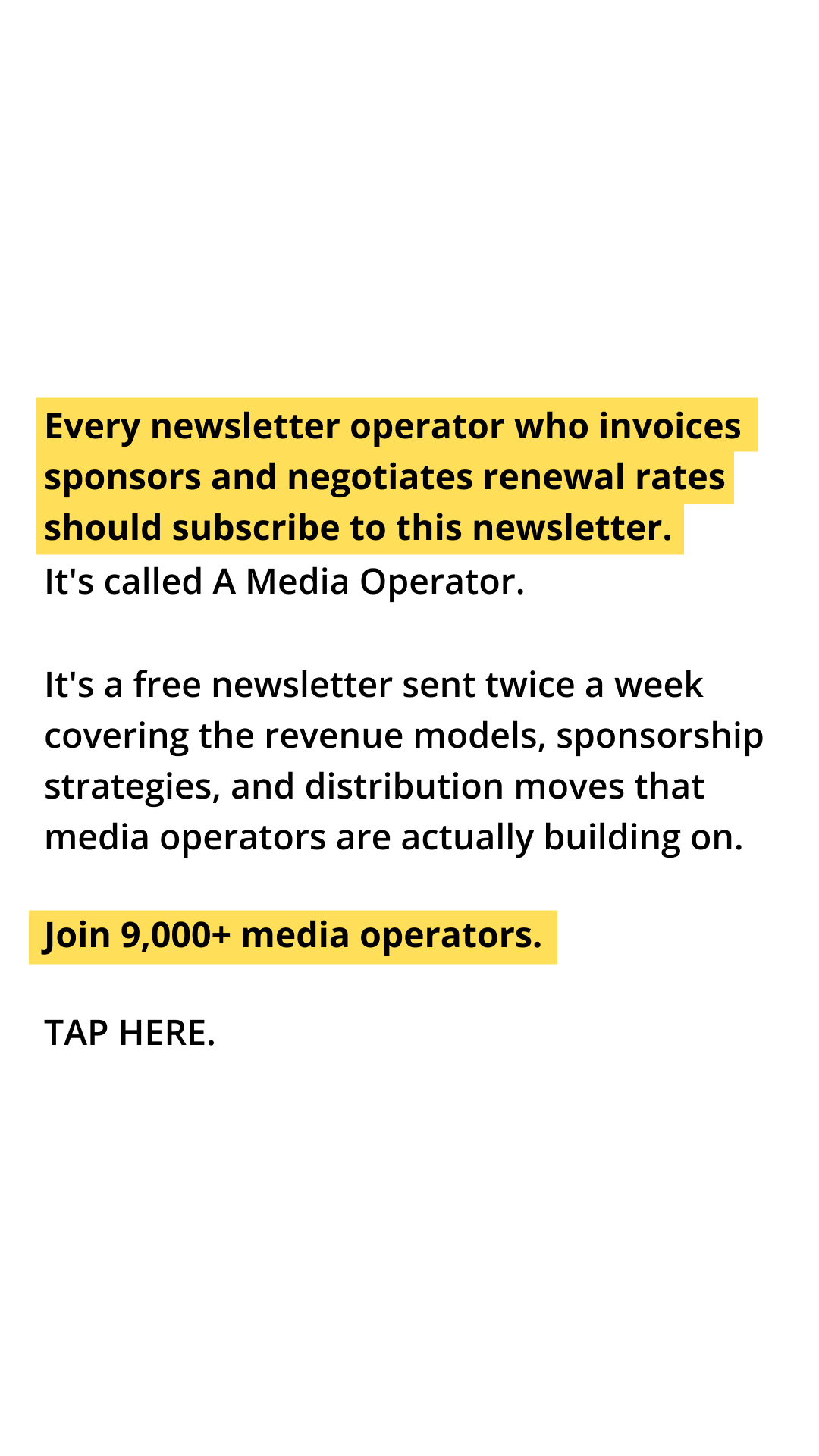 A Media Operator ad