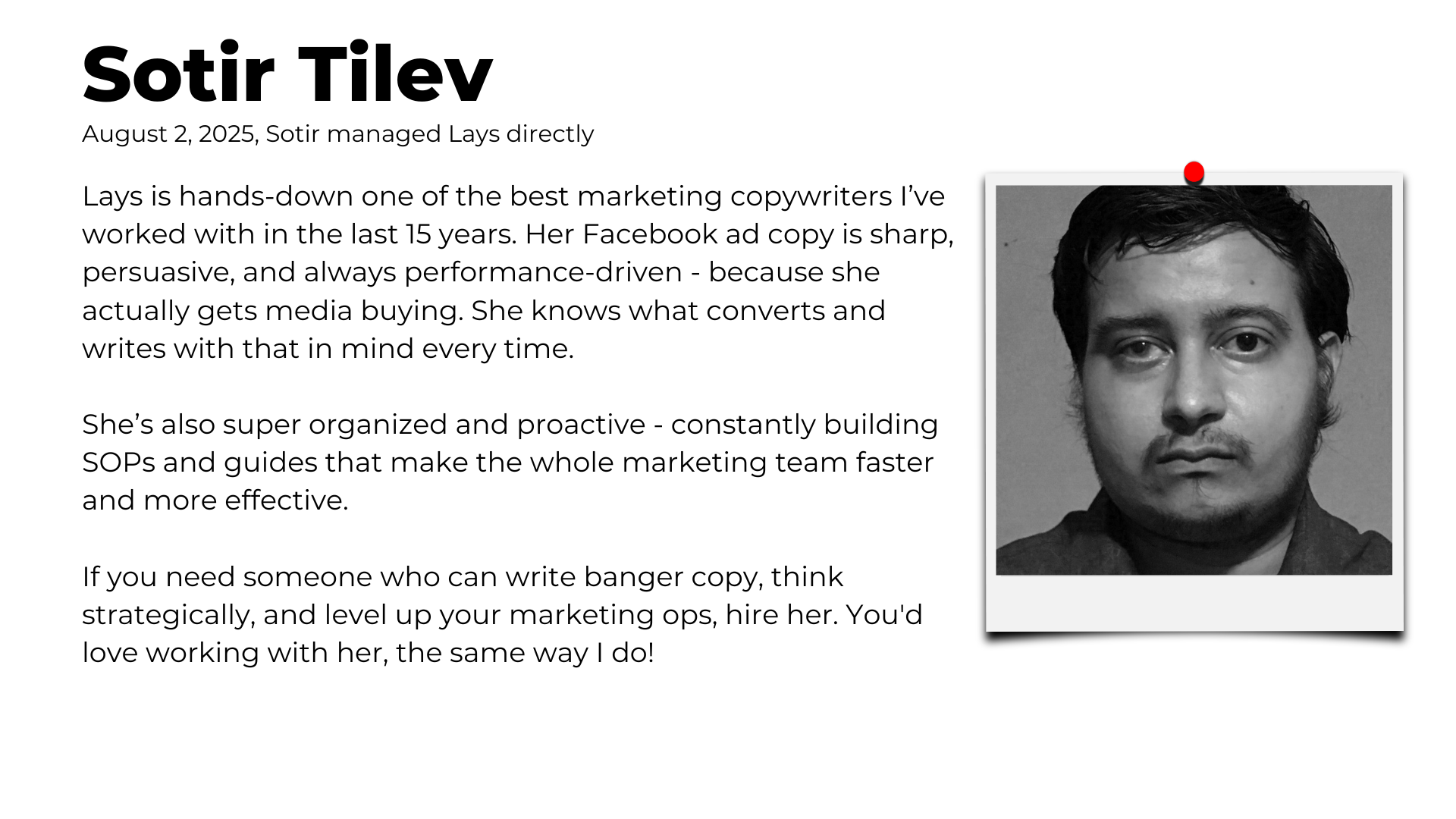 Client review