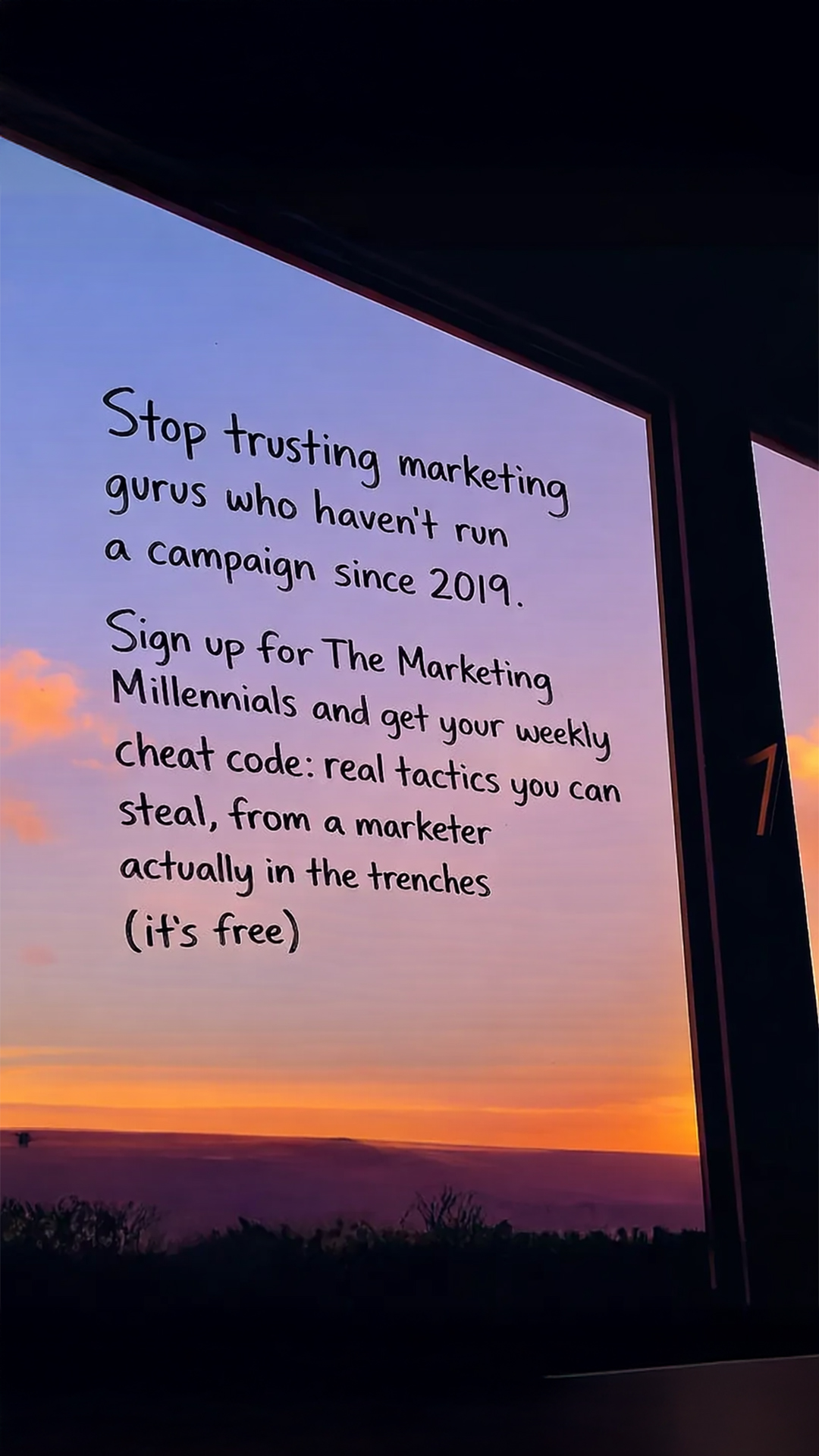 The inspiration ad it pulled, straight from the swipe file